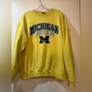 Michigan Wolverines Champion Eco Friendly Crewneck Sweatshirt Adult Sz XL